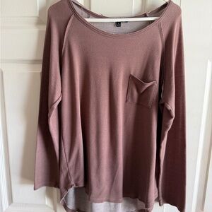 Signature Studio Dusty Rose Long Sleeve Top